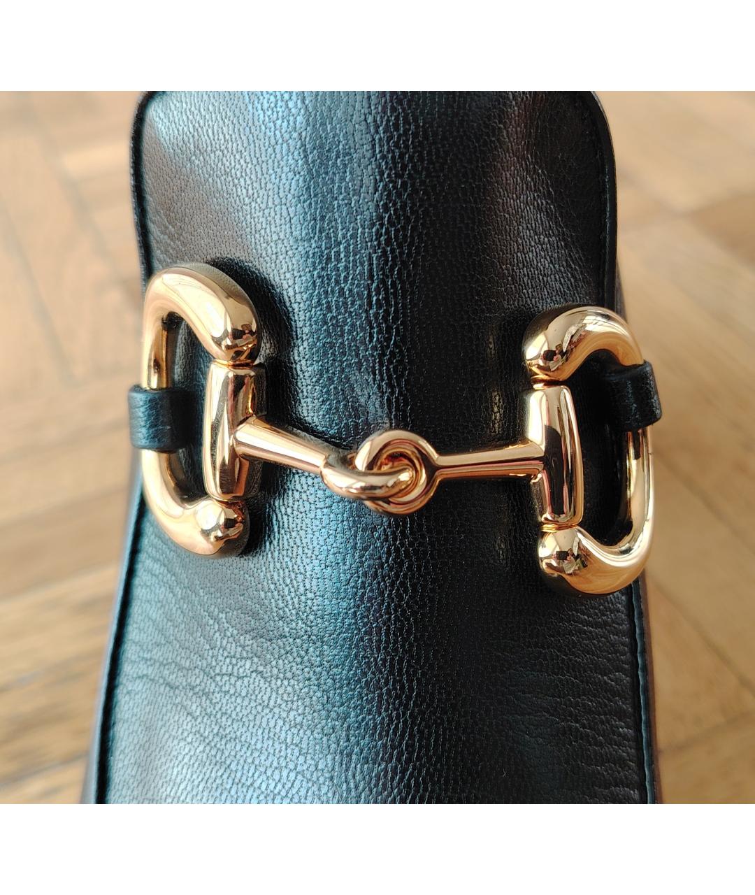 GUCCI Черные кожаные полусапоги, фото 8