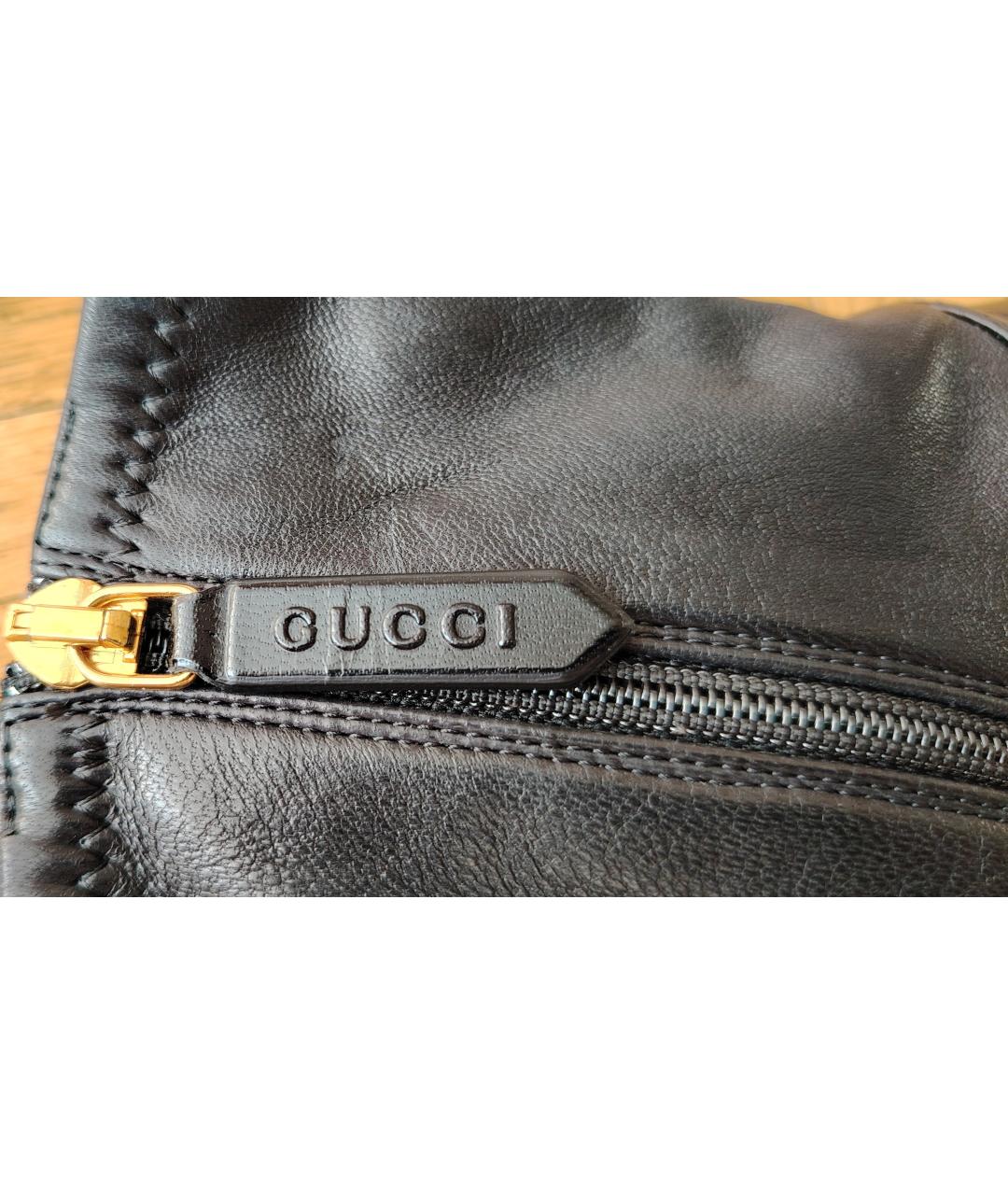 GUCCI Черные кожаные полусапоги, фото 7