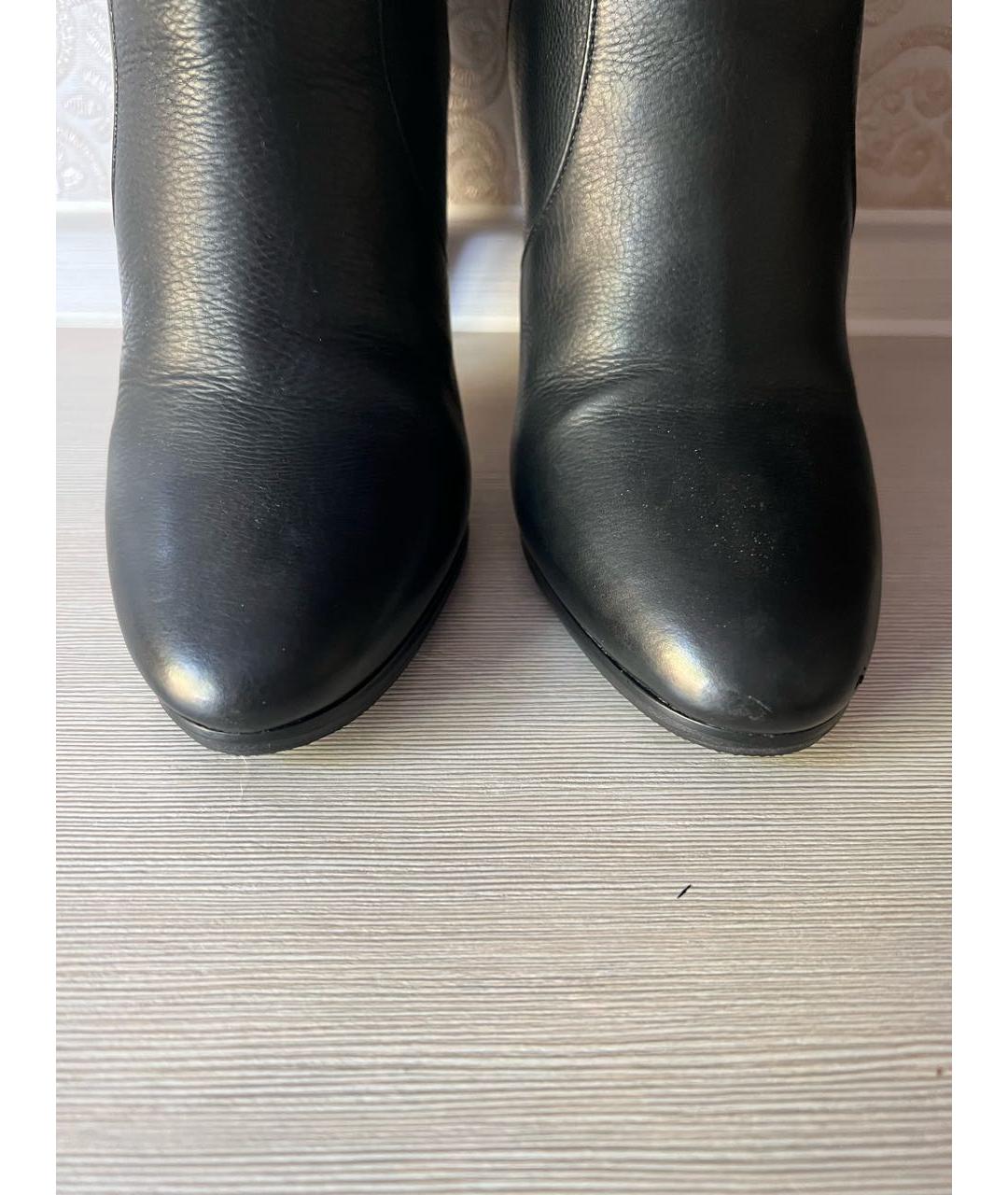 JIMMY CHOO Черные кожаные сапоги, фото 3