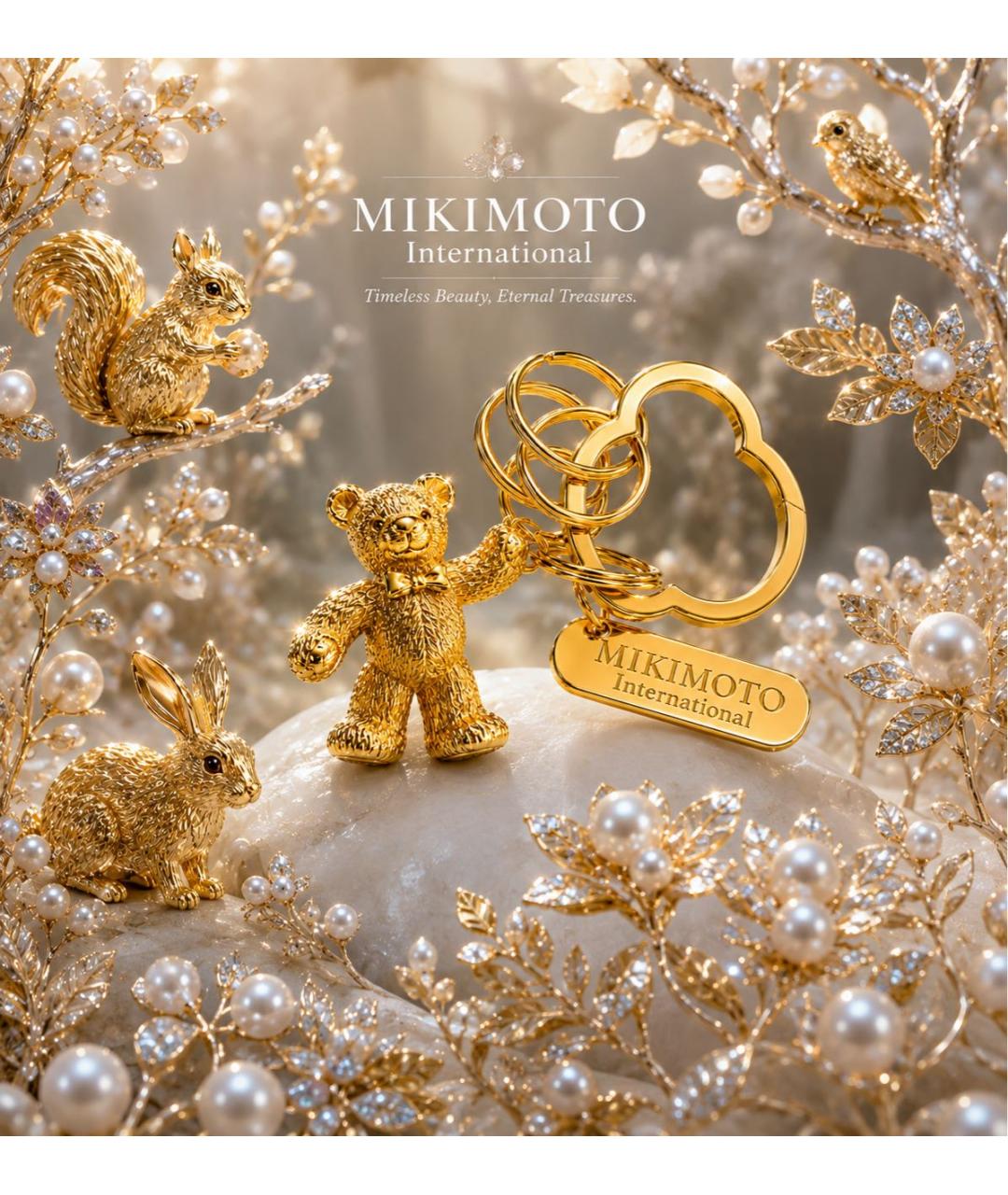 Mikimoto Золотой брелок, фото 6