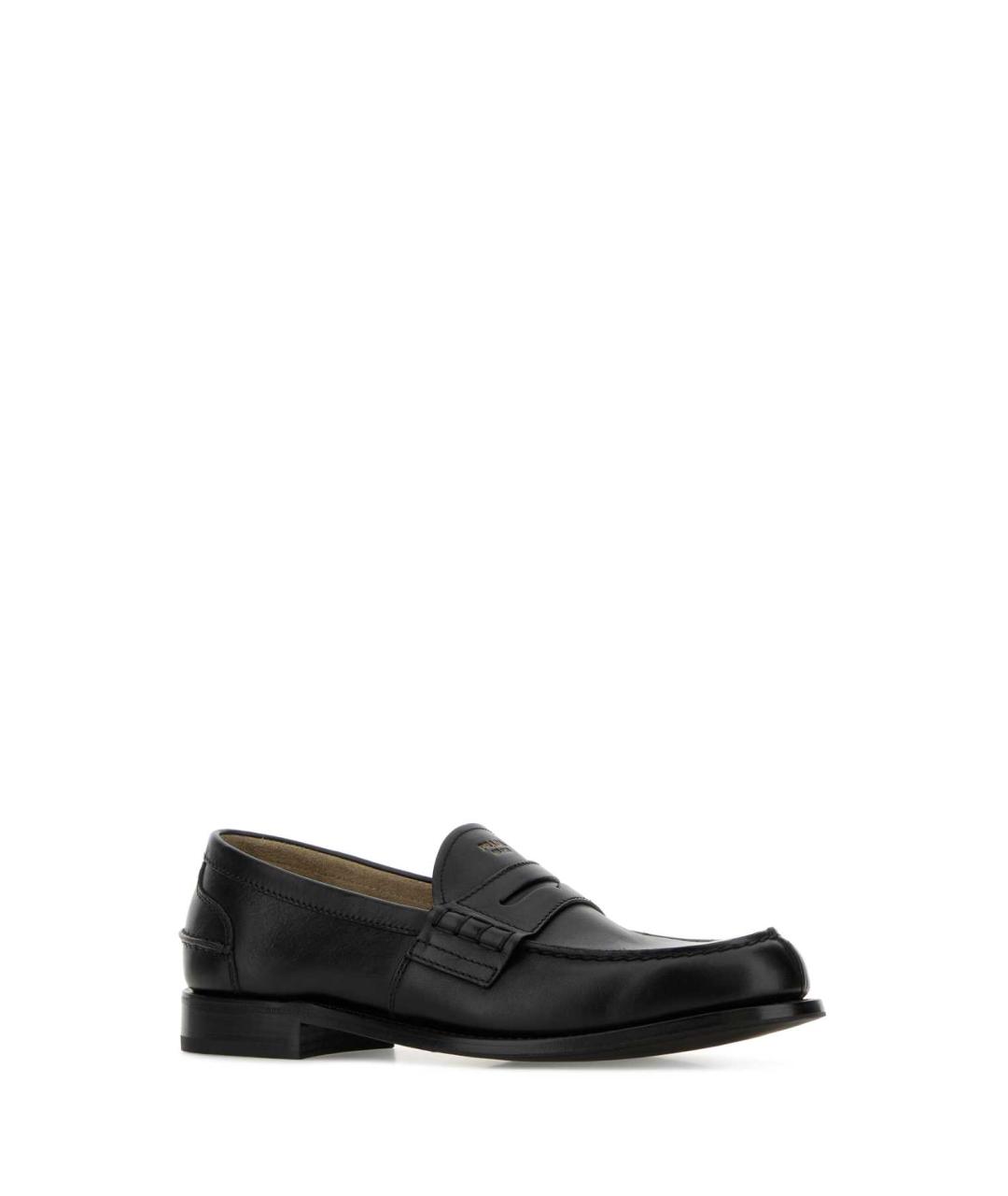 PRADA Черные кожаные лоферы, фото 2