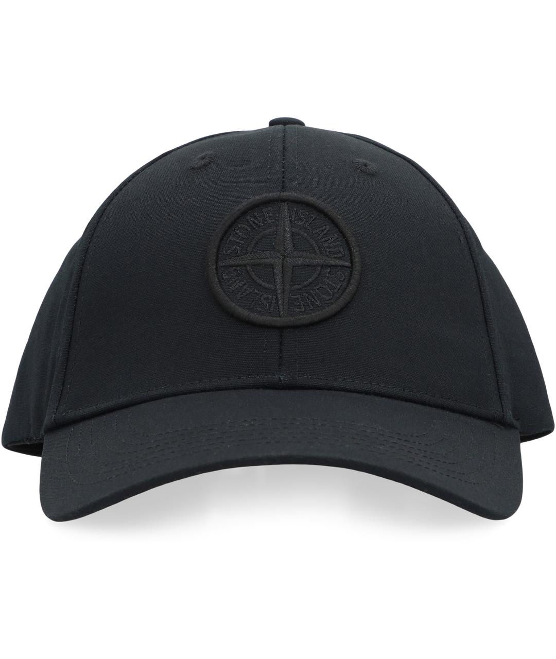 STONE ISLAND Черная хлопковая кепка/бейсболка, фото 1