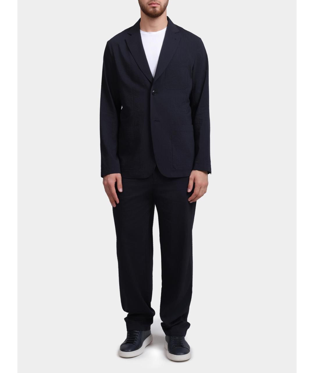 ARMANI EXCHANGE Темно-синие повседневные брюки, фото 2