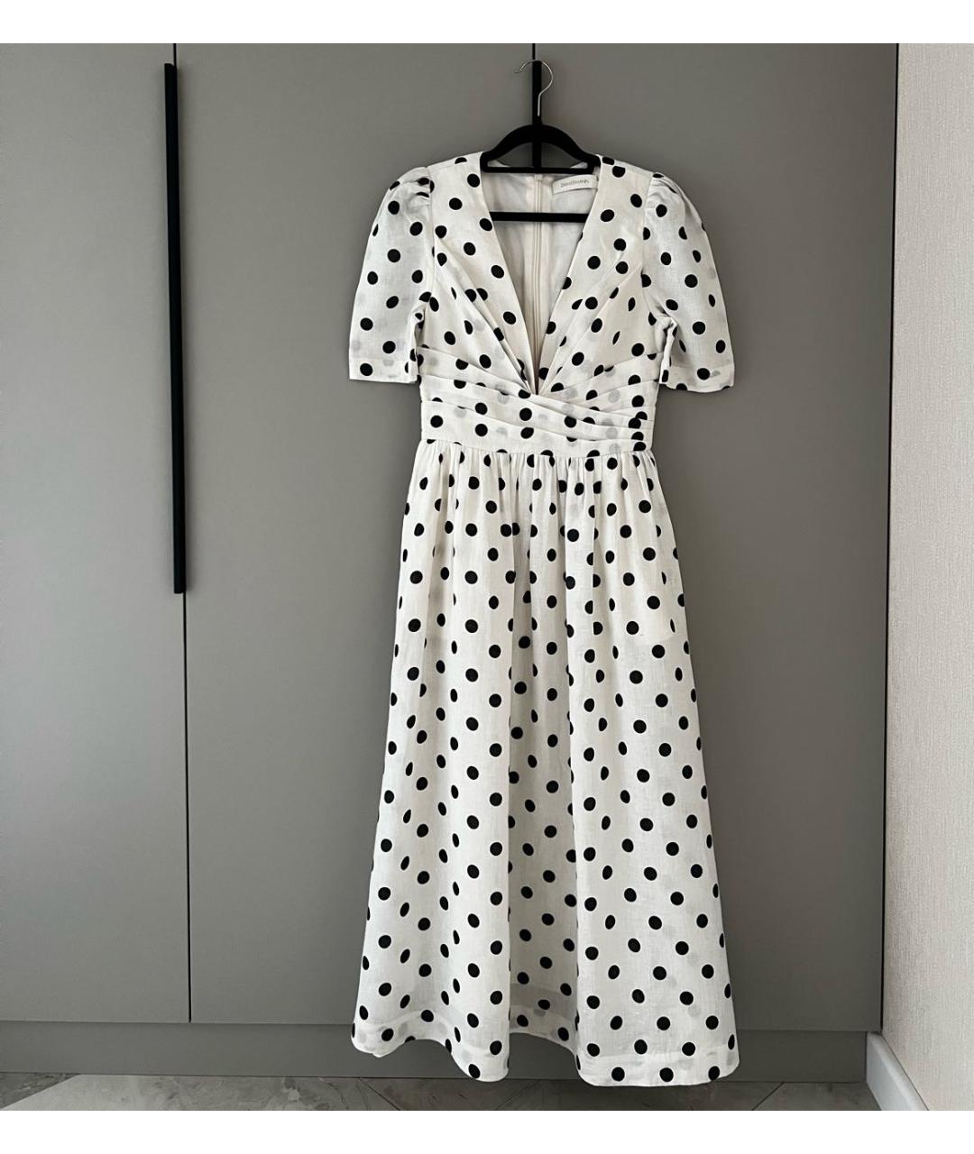 ZIMMERMANN Белое льняное коктейльное платье, фото 3