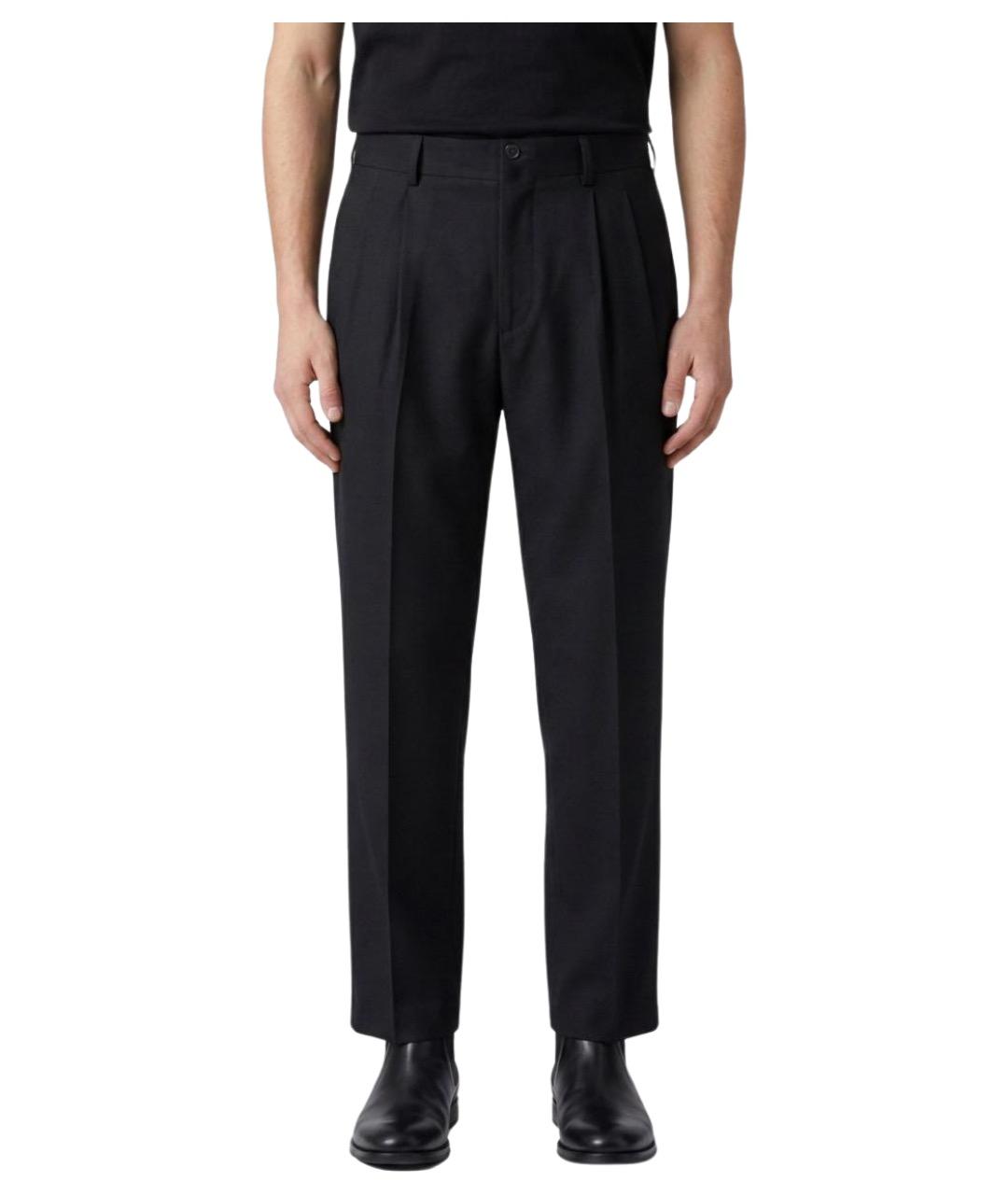 GOLDEN GOOSE DELUXE BRAND Черные шерстяные повседневные брюки, фото 1