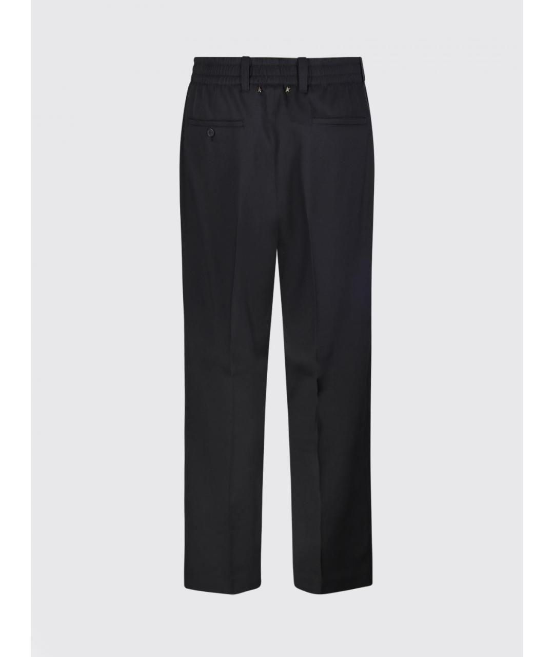 GOLDEN GOOSE DELUXE BRAND Черные шерстяные повседневные брюки, фото 3