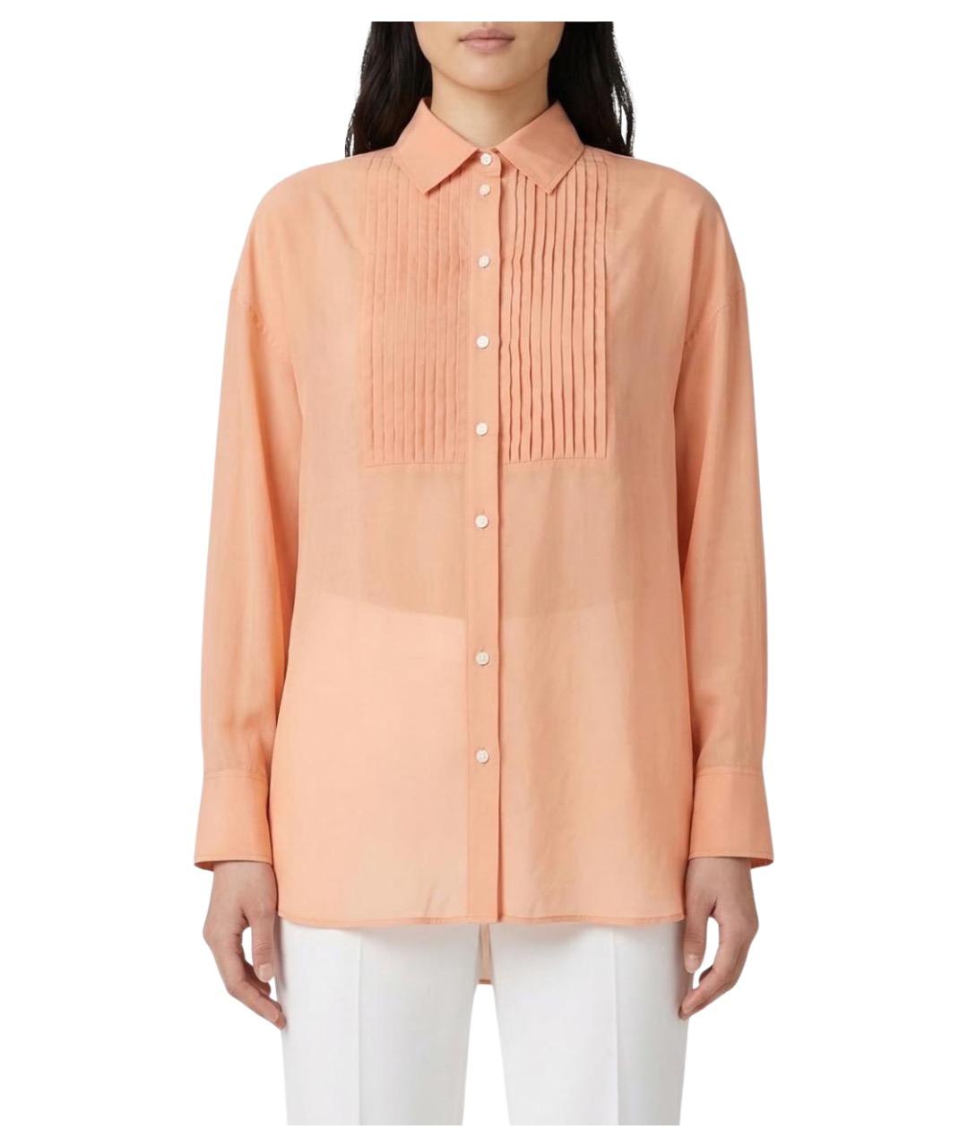 GOLDEN GOOSE DELUXE BRAND Коралловая хлопковая рубашка, фото 1