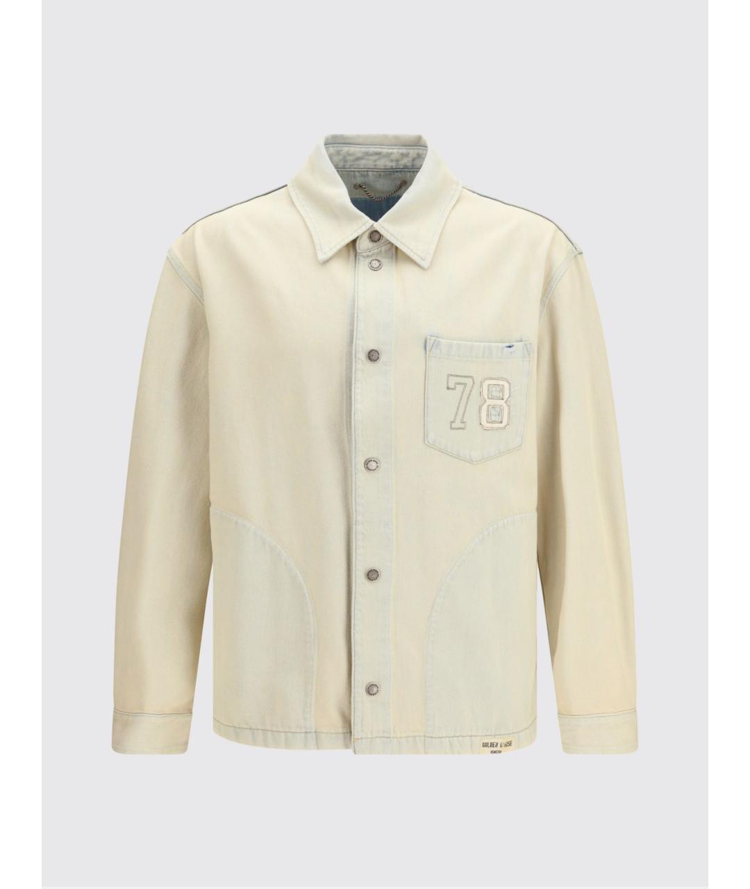 GOLDEN GOOSE DELUXE BRAND Бежевая хлопковая куртка, фото 2