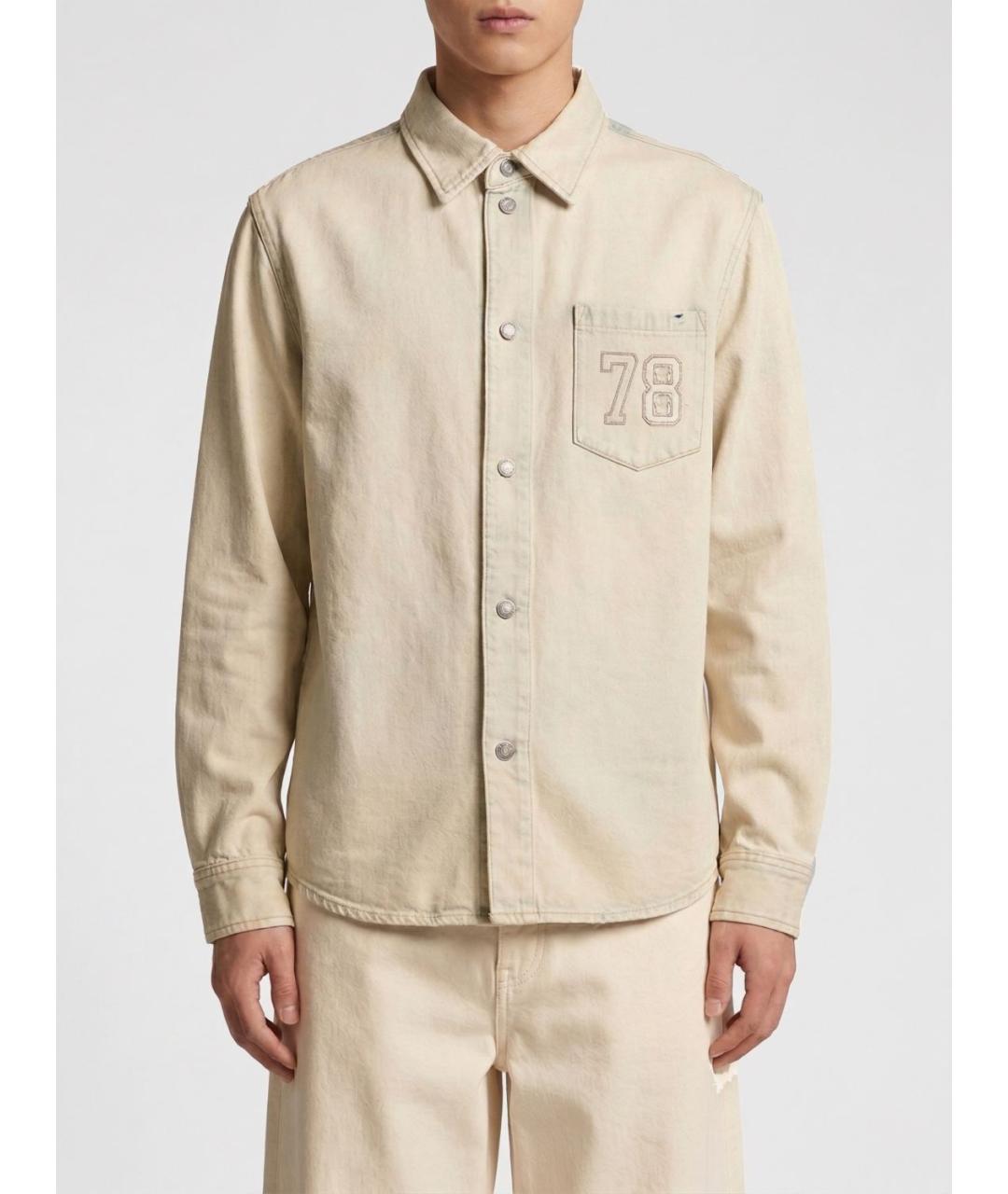 GOLDEN GOOSE DELUXE BRAND Бежевая хлопковая куртка, фото 5