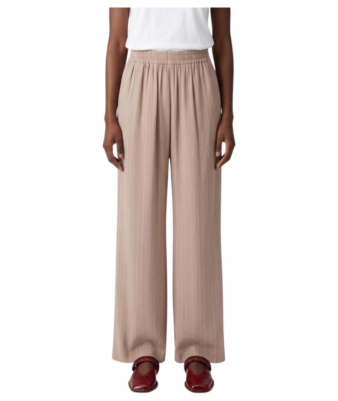 GOLDEN GOOSE DELUXE BRAND Бежевые прямые брюки, фото 1