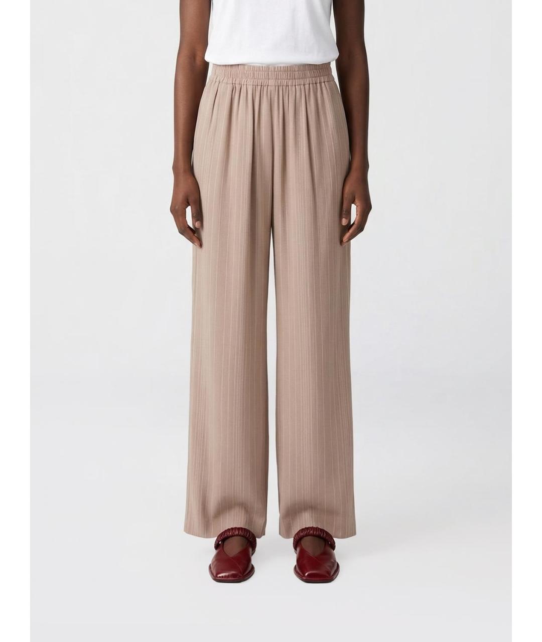 GOLDEN GOOSE DELUXE BRAND Бежевые прямые брюки, фото 4