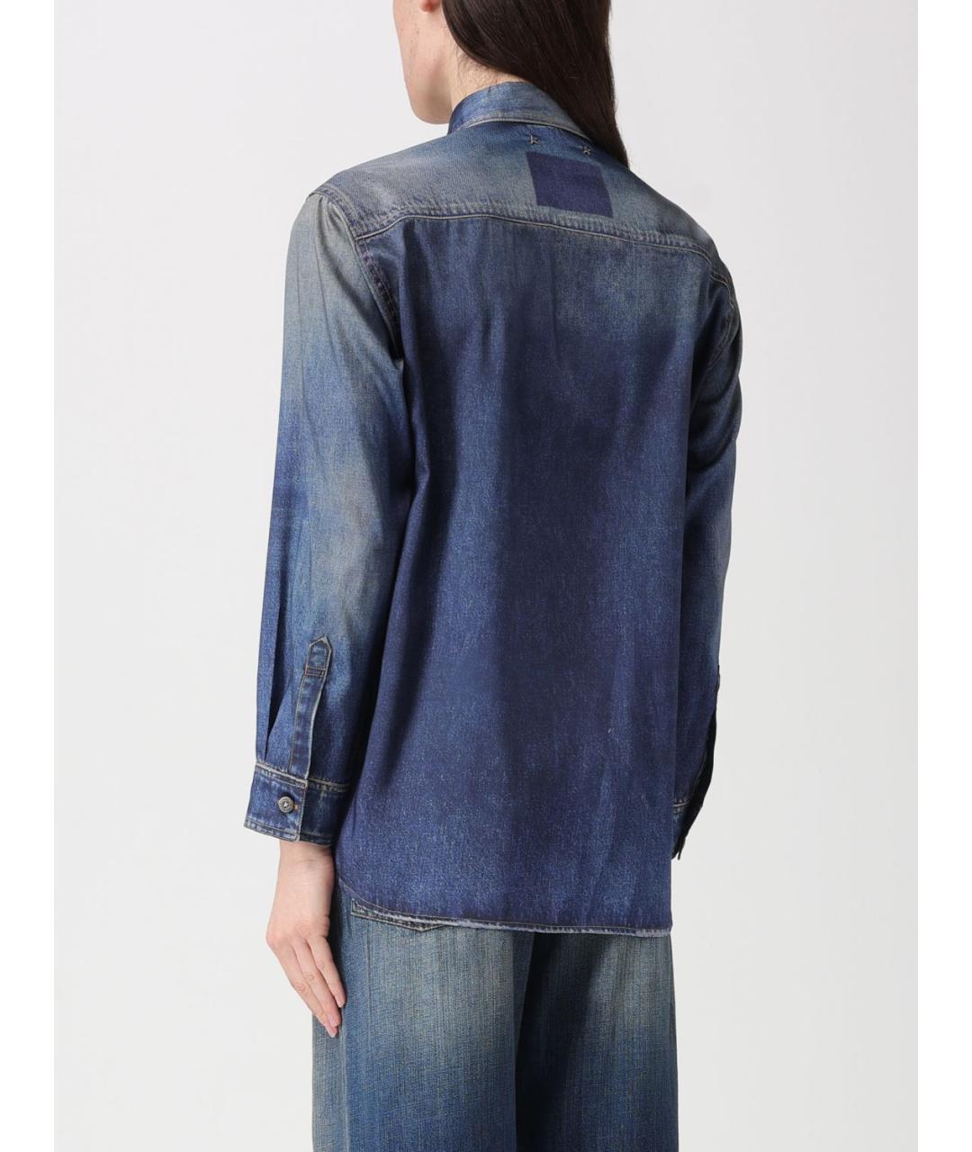 GOLDEN GOOSE DELUXE BRAND Синяя рубашка, фото 2