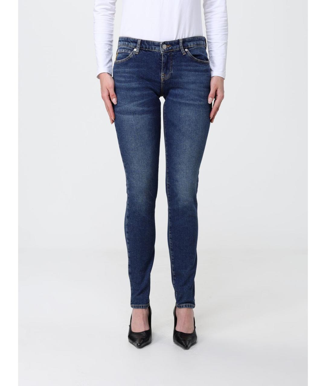 ARMANI JEANS Синие хлопковые джинсы слим, фото 4