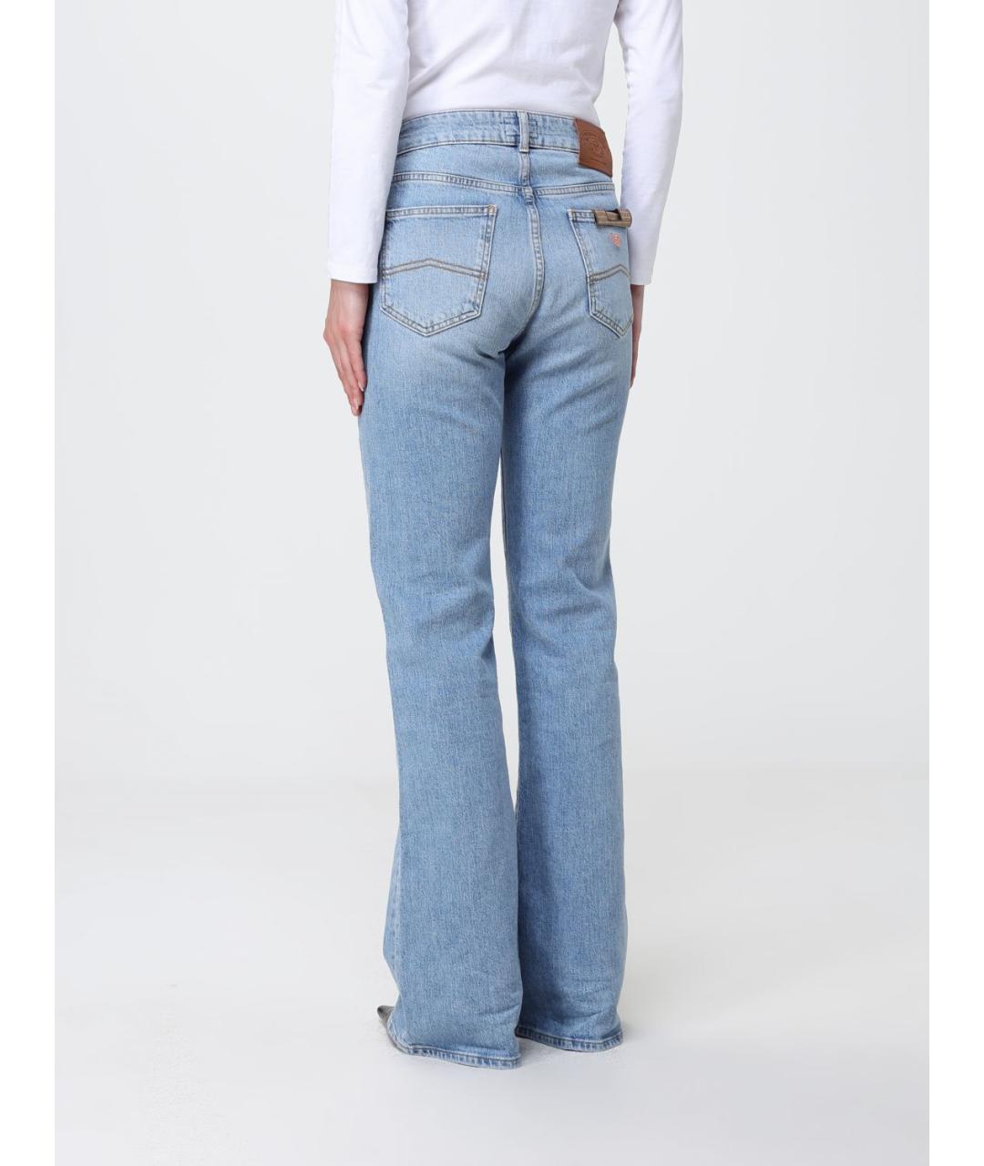 ARMANI JEANS Синие хлопковые прямые джинсы, фото 2