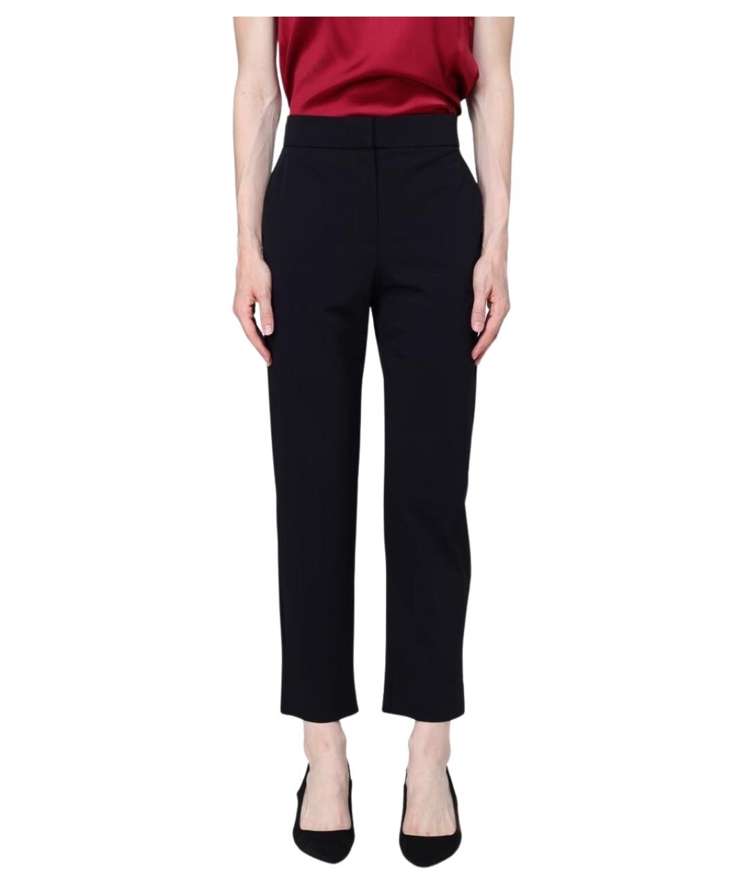 MAX MARA Черные прямые брюки, фото 1