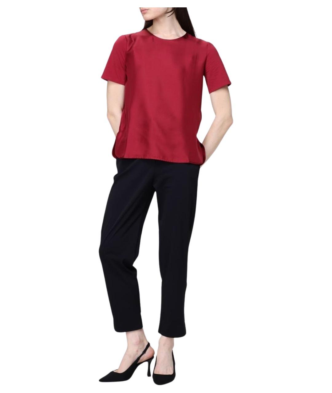 MAX MARA Красная хлопковая футболка, фото 2