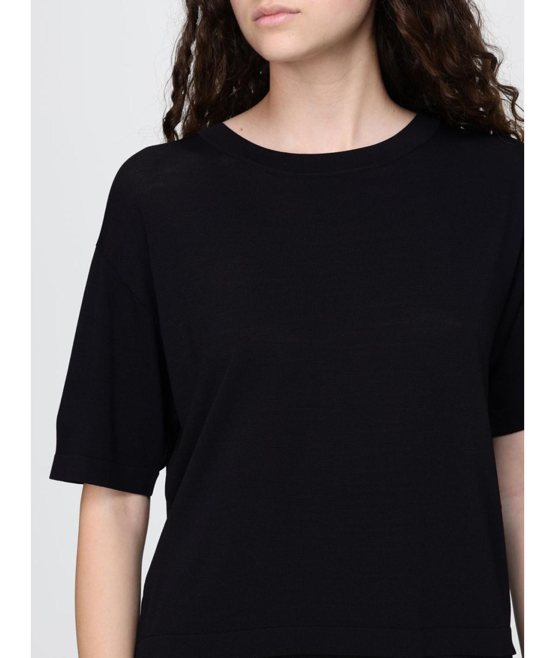 MAX MARA Черная футболка, фото 5
