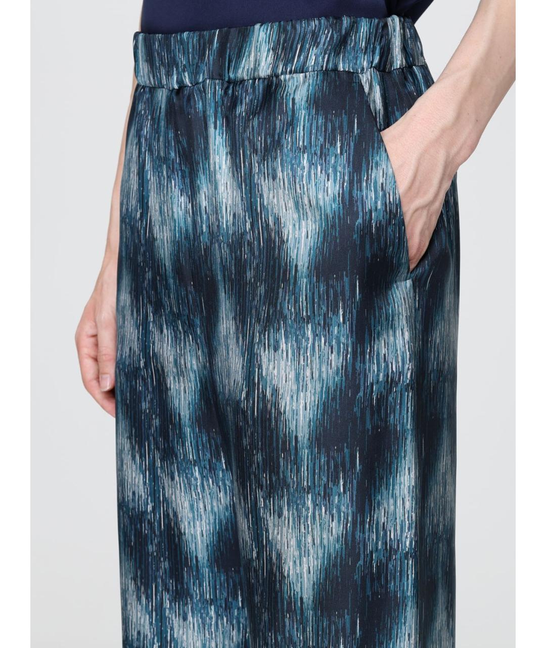 MAX MARA Синие прямые брюки, фото 5