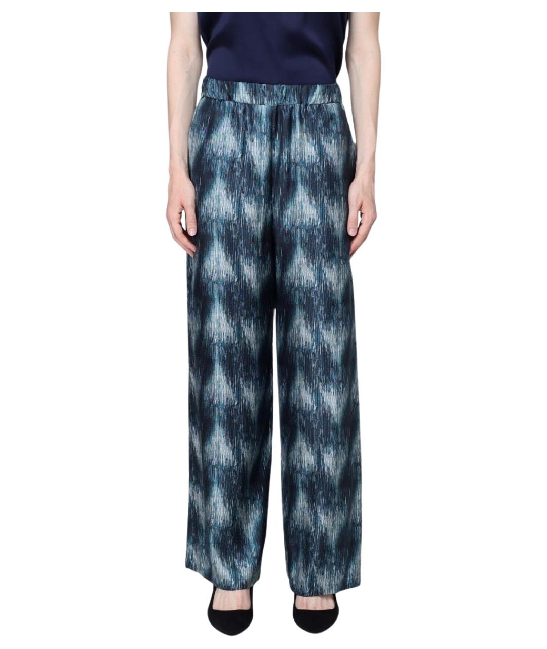 MAX MARA Синие прямые брюки, фото 1