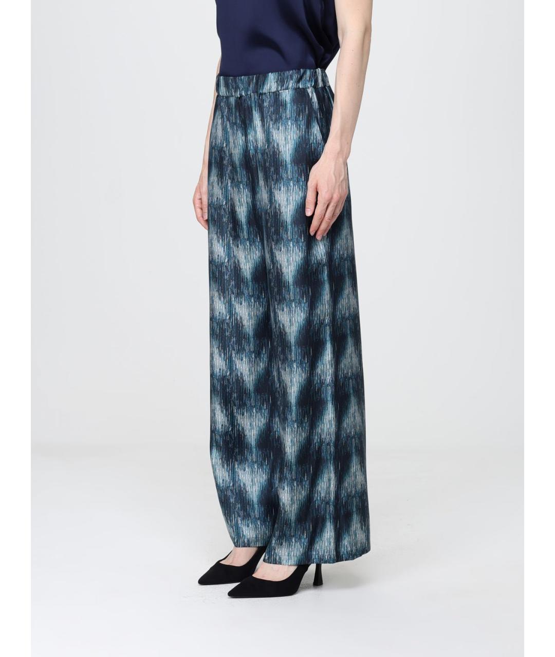MAX MARA Синие прямые брюки, фото 4