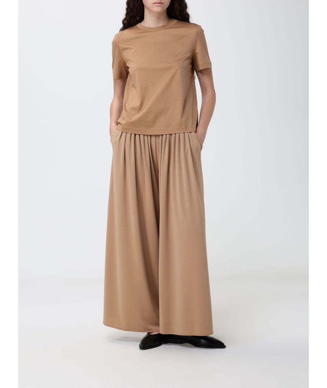 MAX MARA Бежевая футболка, фото 2