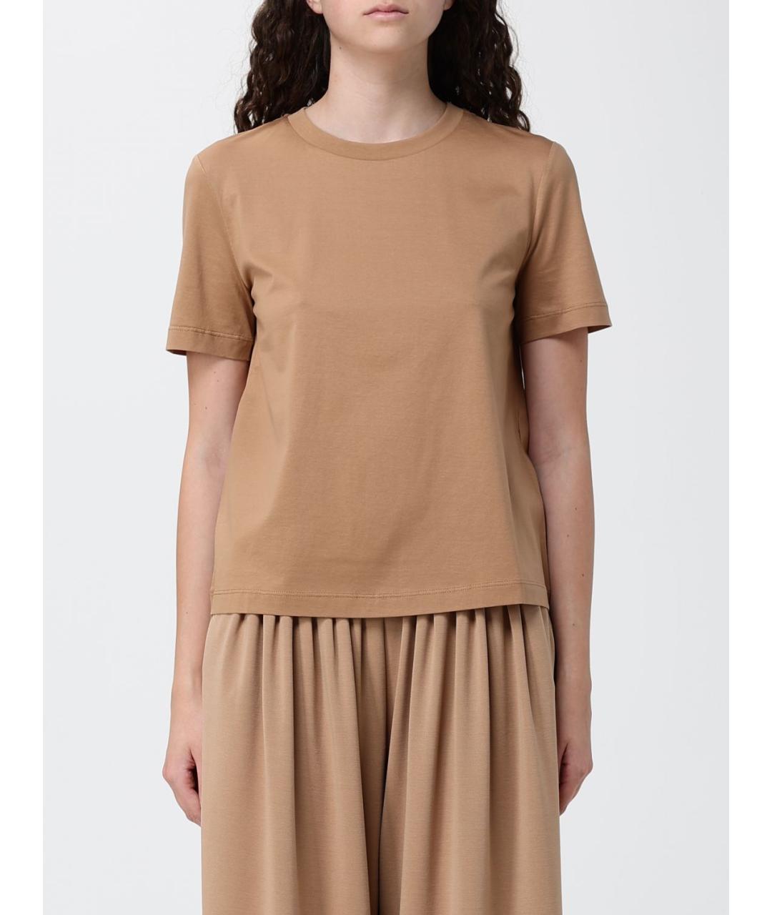 MAX MARA Бежевая футболка, фото 6
