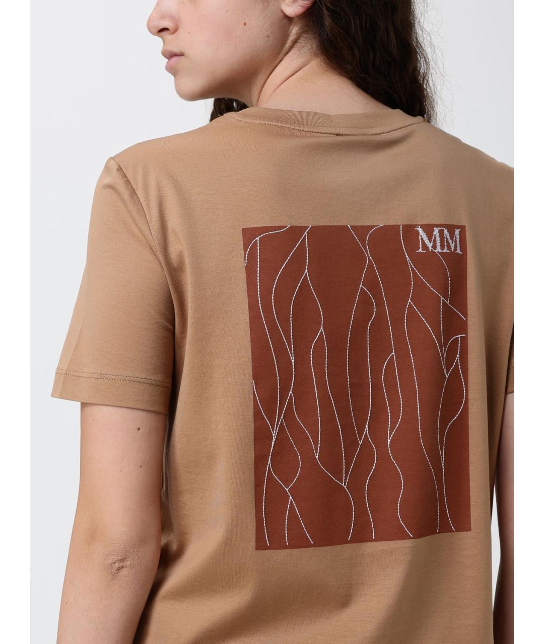 MAX MARA Бежевая футболка, фото 5