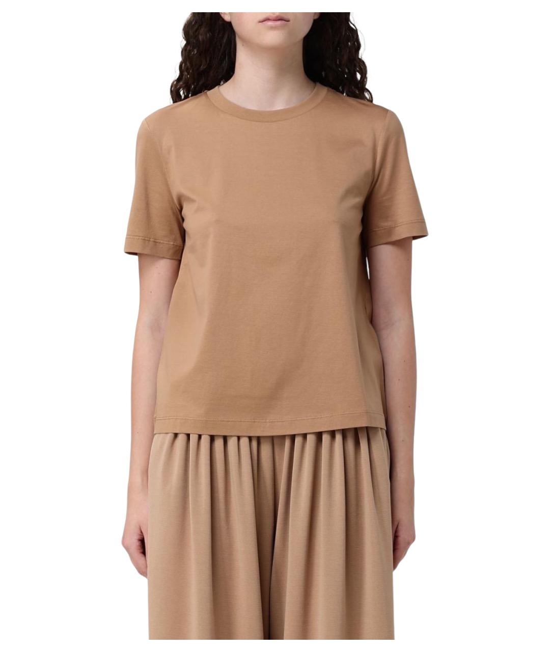 MAX MARA Бежевая футболка, фото 1