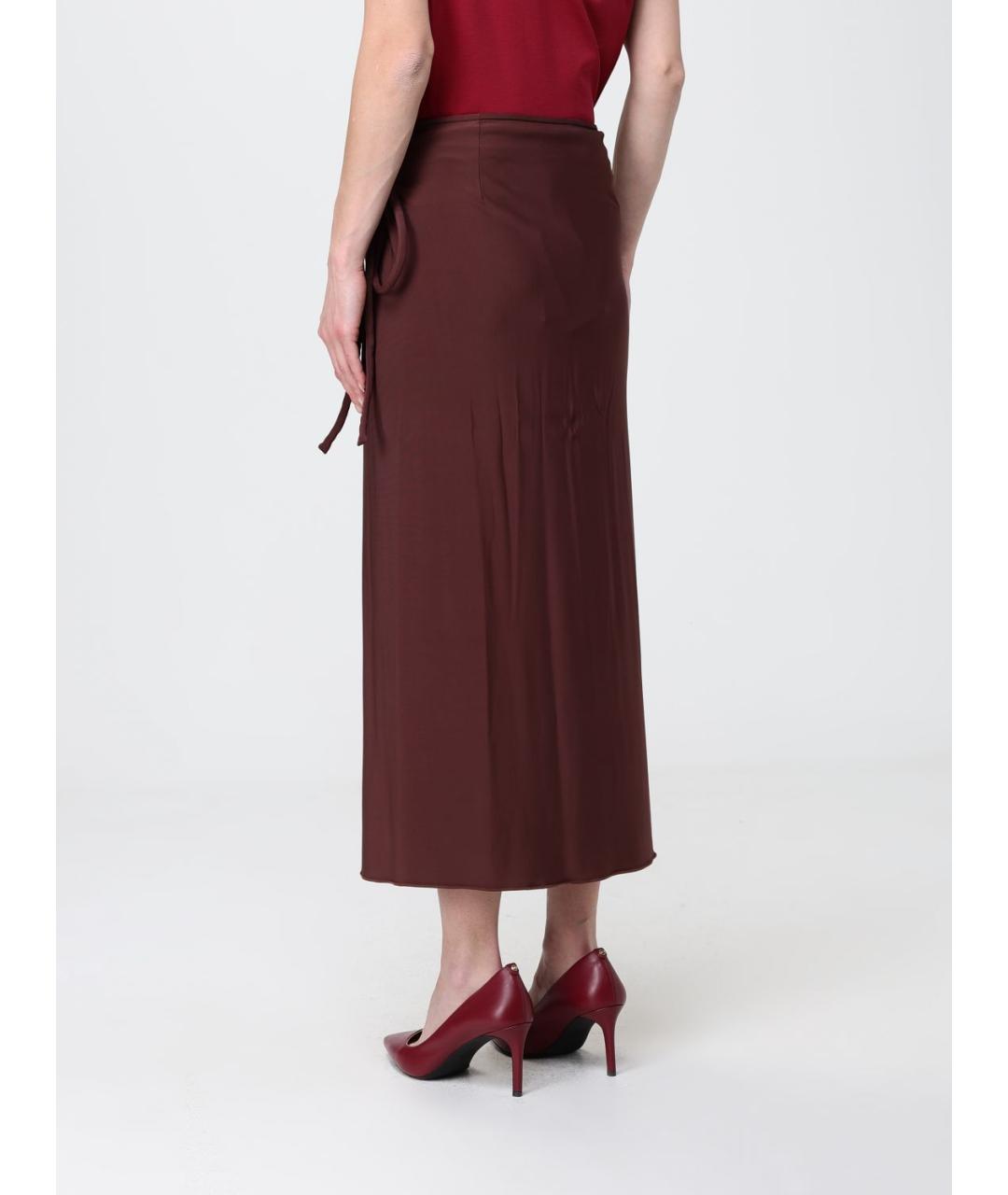 MAX MARA Бордовая юбка миди, фото 2