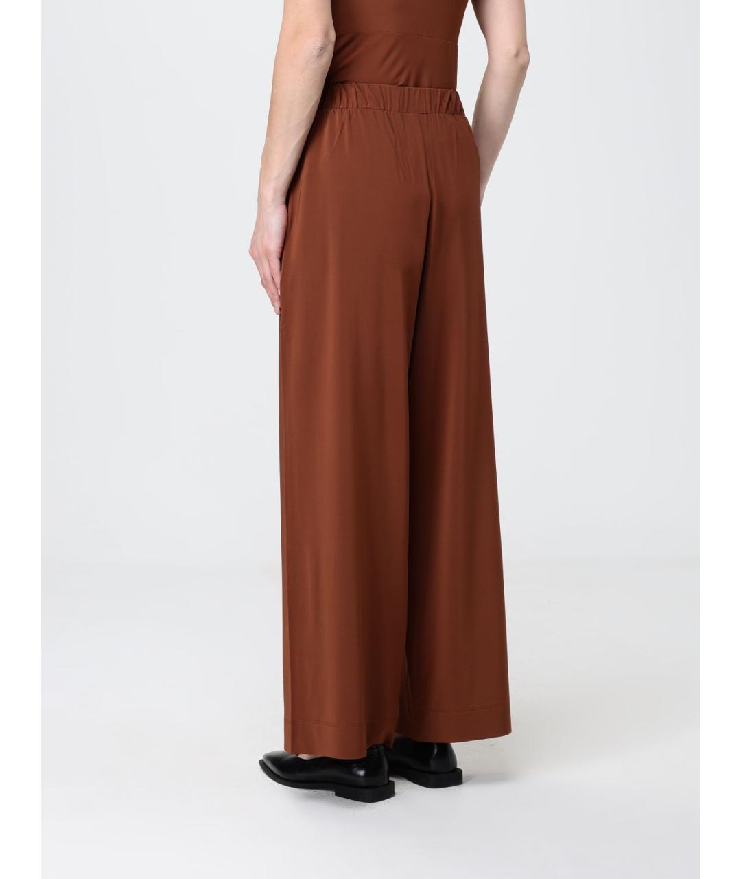 MAX MARA Коричневые прямые брюки, фото 3