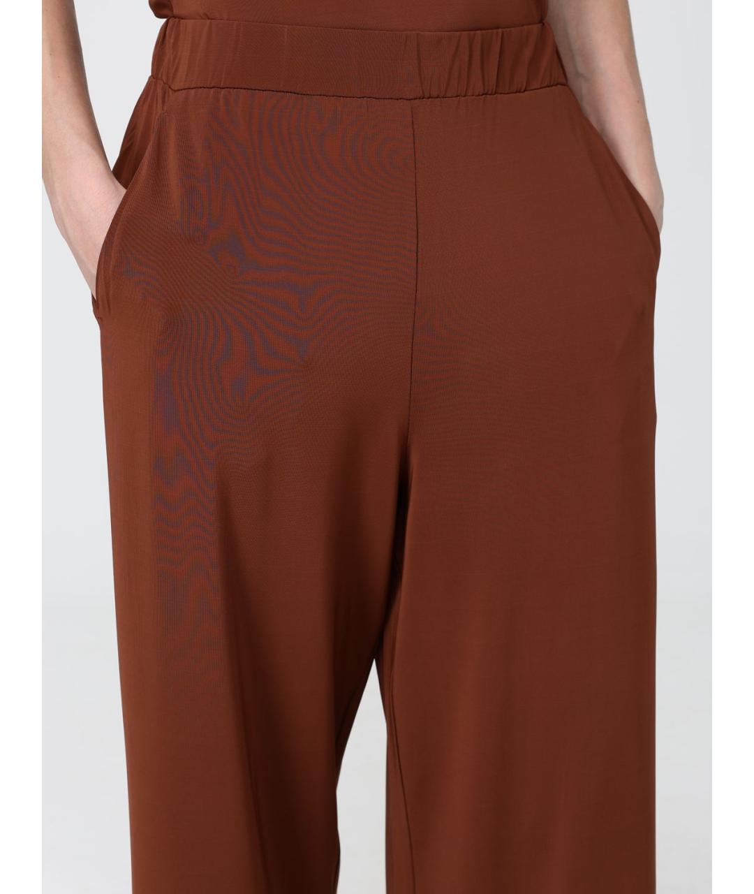 MAX MARA Коричневые прямые брюки, фото 4