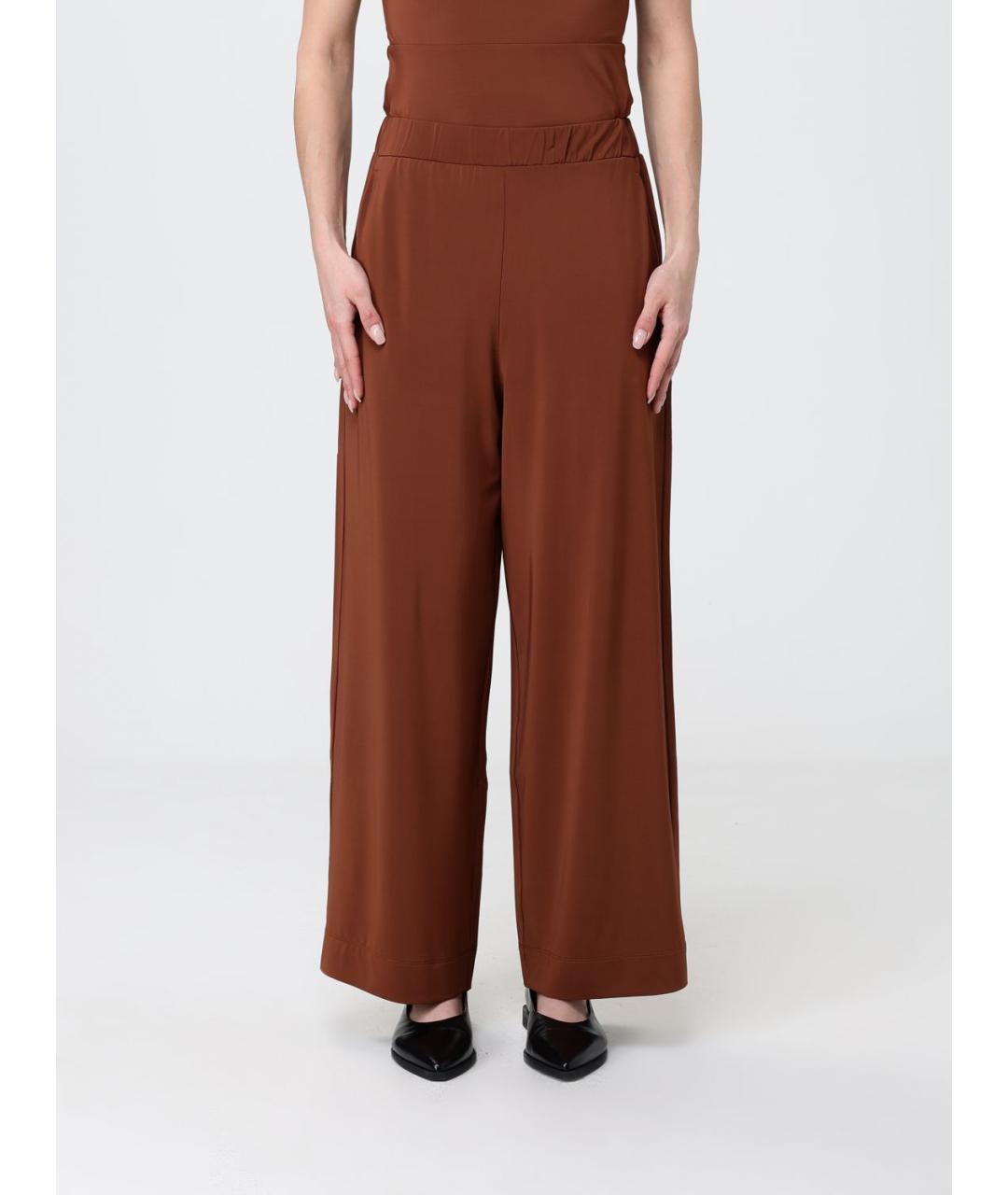 MAX MARA Коричневые прямые брюки, фото 5