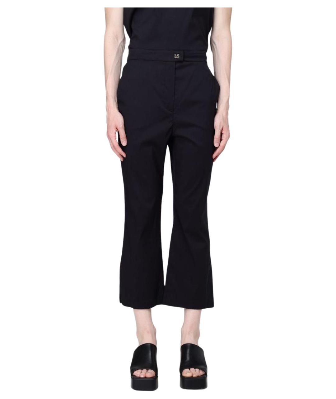 MAX MARA Черные прямые брюки, фото 1
