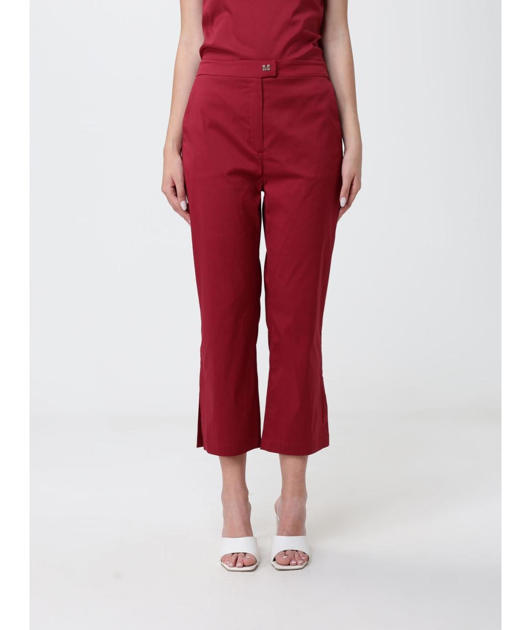 MAX MARA Красные прямые брюки, фото 5