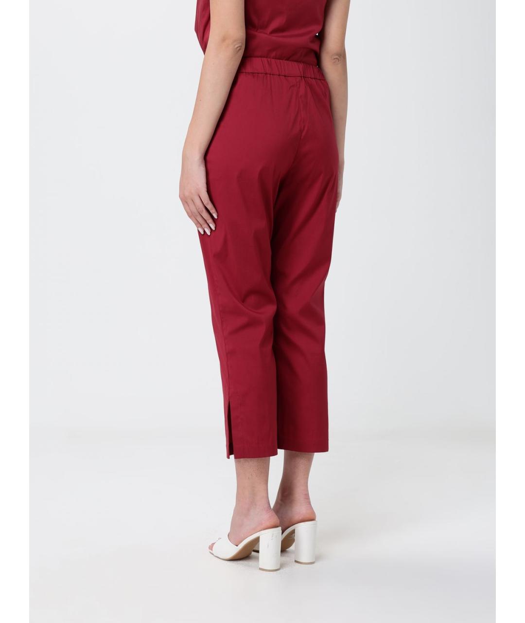 MAX MARA Красные прямые брюки, фото 3