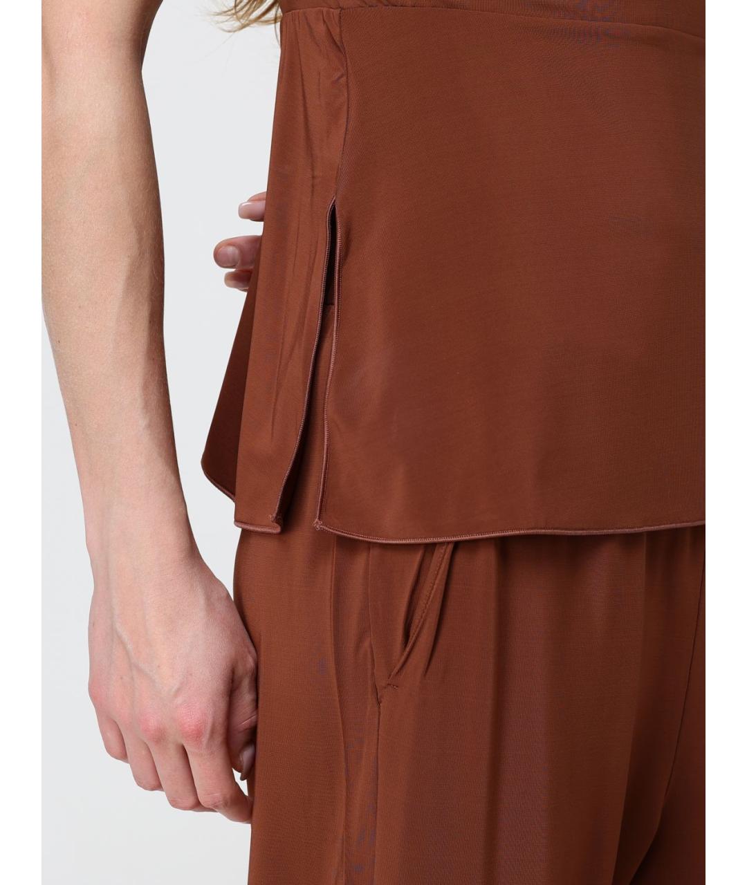 MAX MARA Коричневая майка, фото 4