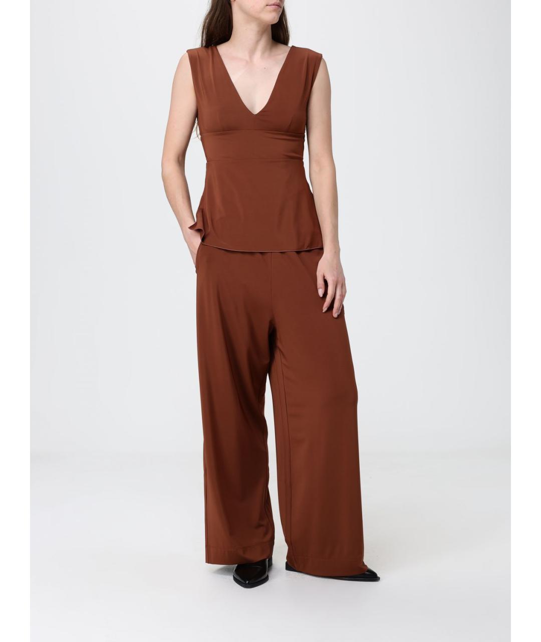 MAX MARA Коричневая майка, фото 2