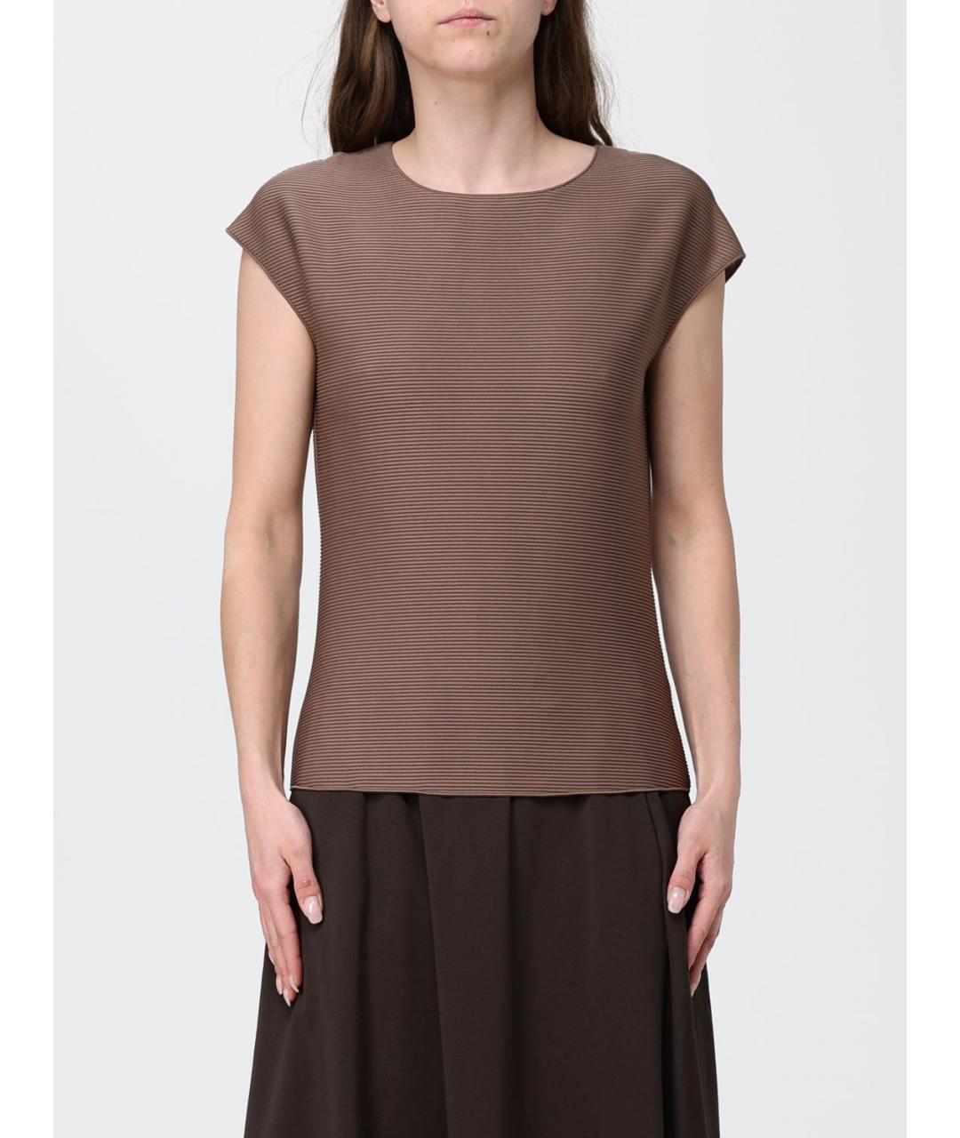 MAX MARA Коричневая майка, фото 6