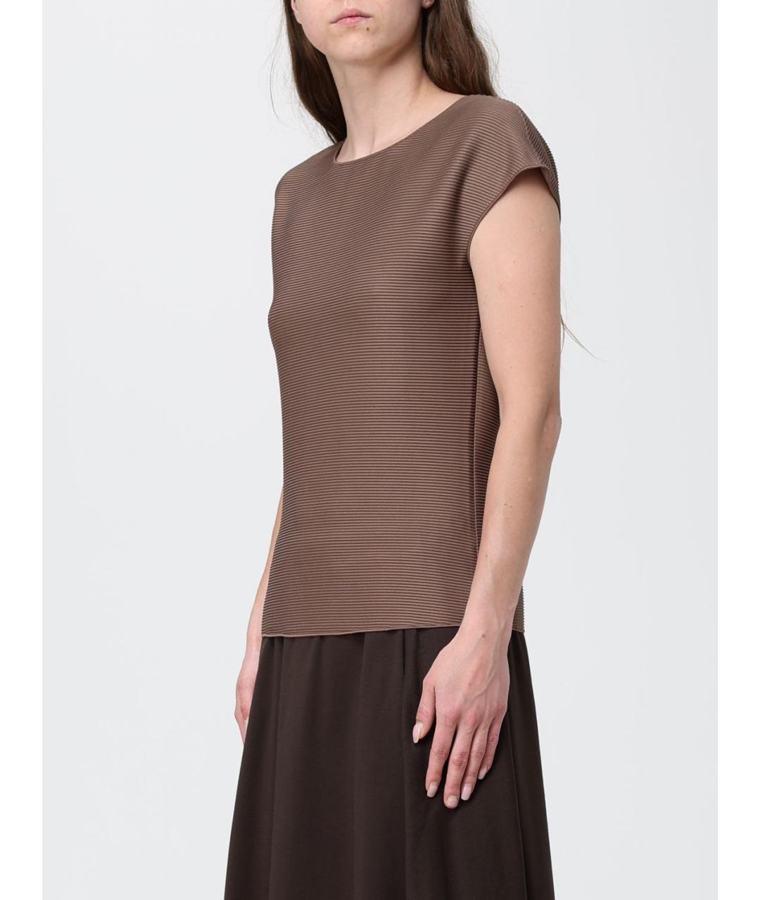 MAX MARA Коричневая майка, фото 4