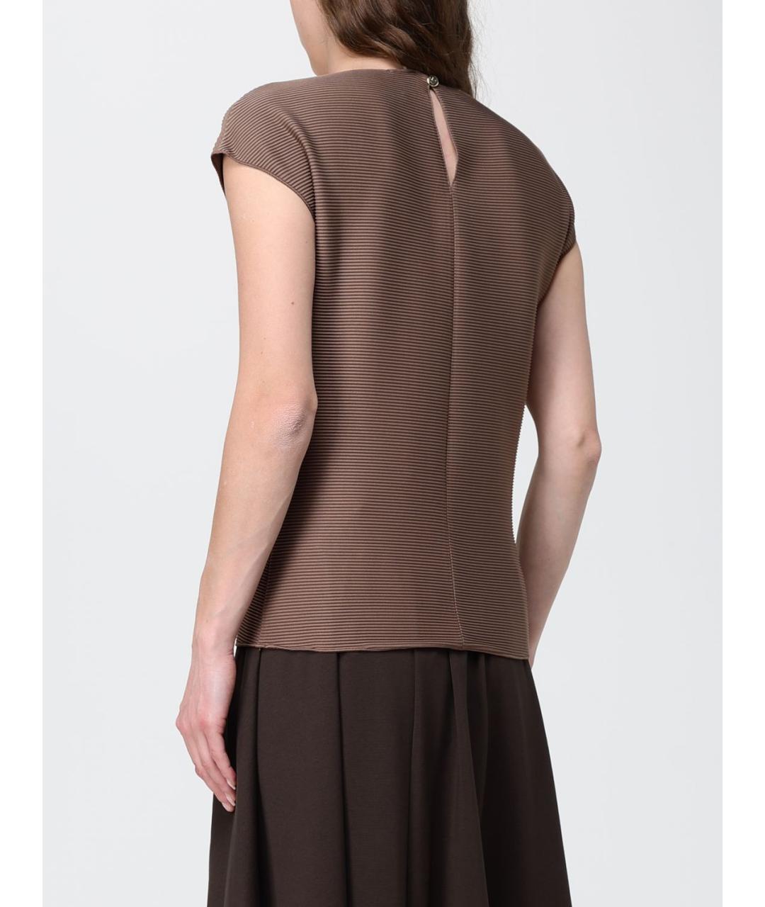 MAX MARA Коричневая майка, фото 3