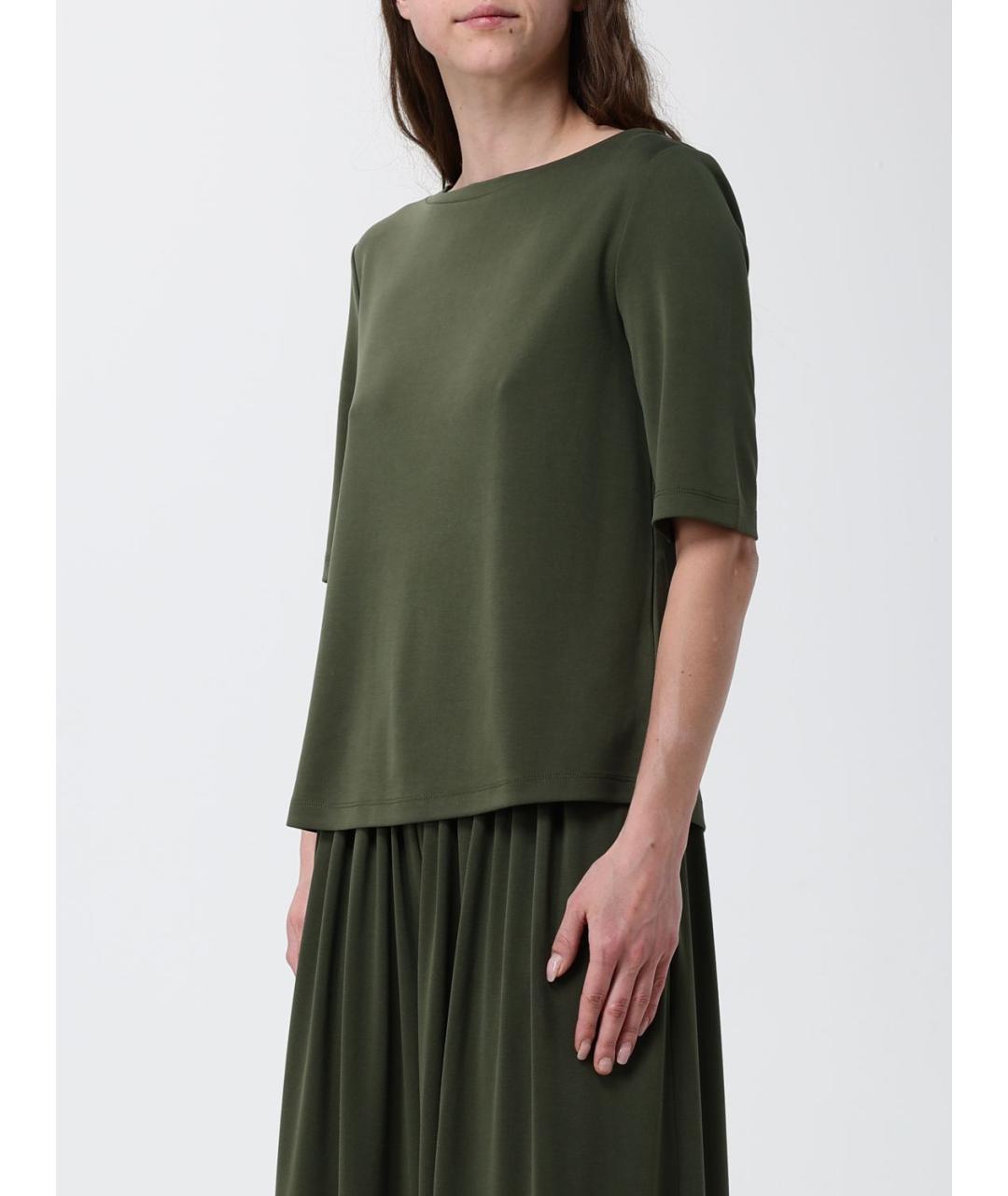 MAX MARA Зеленая футболка, фото 4