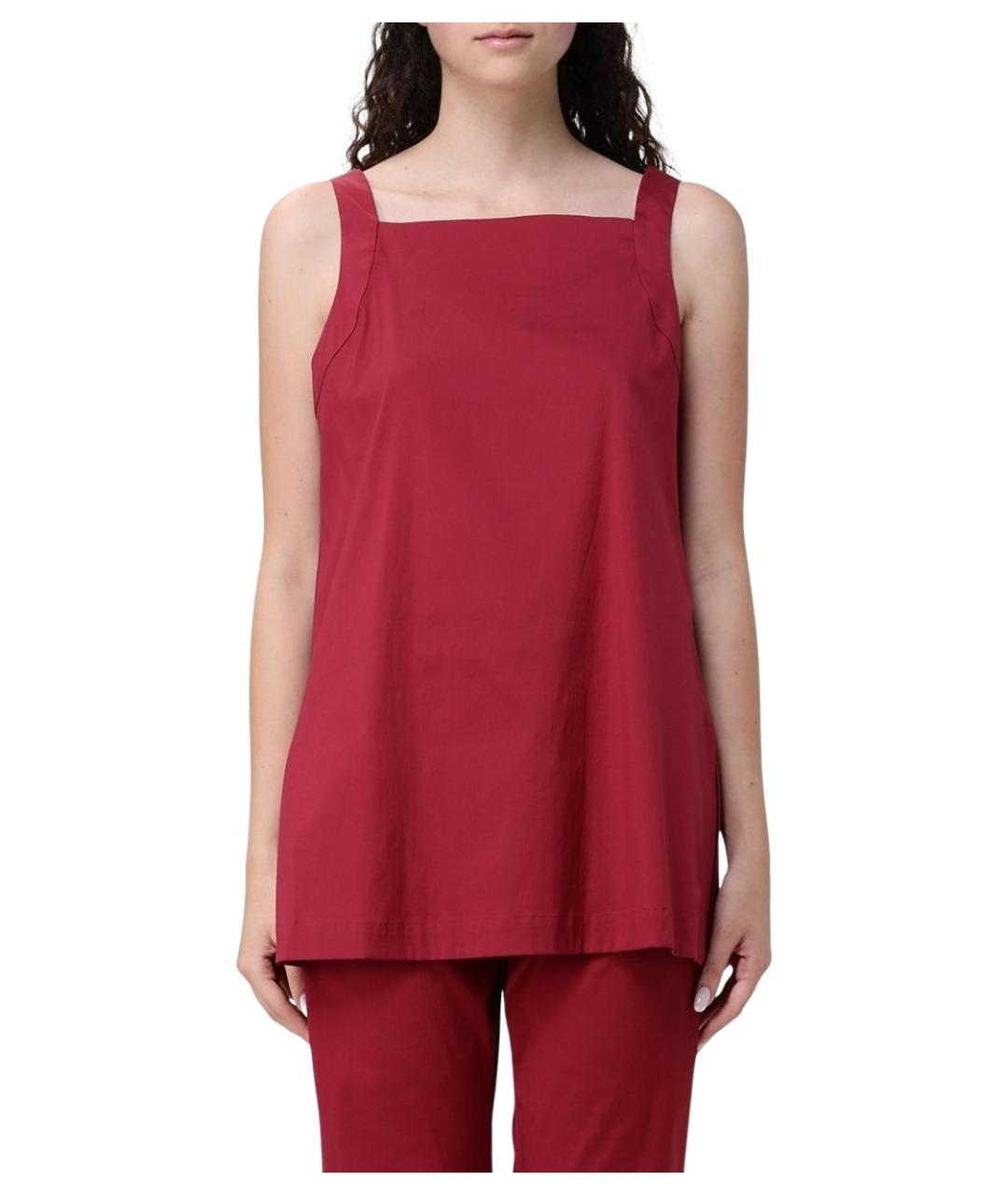 MAX MARA Красная хлопковая майка, фото 1