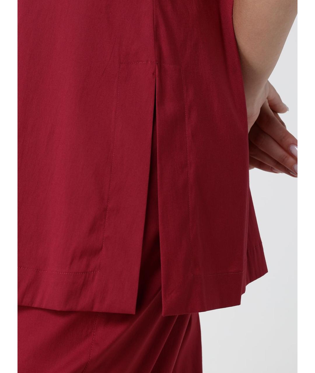 MAX MARA Красная хлопковая майка, фото 4