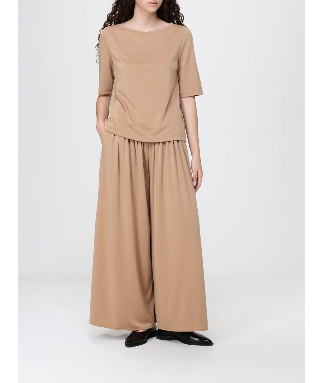 MAX MARA Бежевая футболка, фото 2