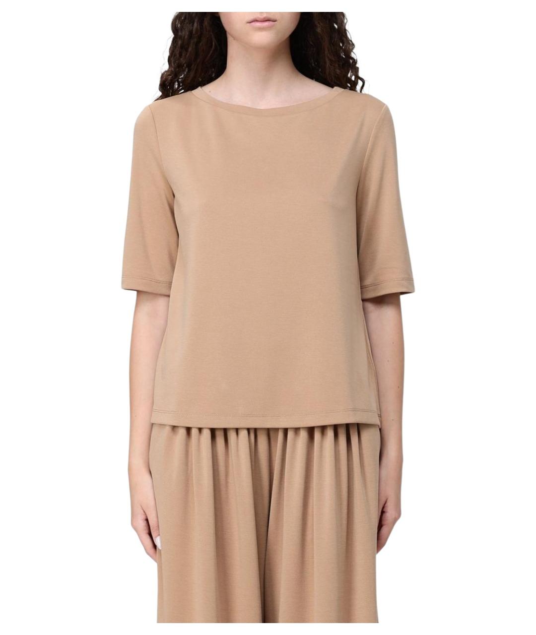 MAX MARA Бежевая футболка, фото 1