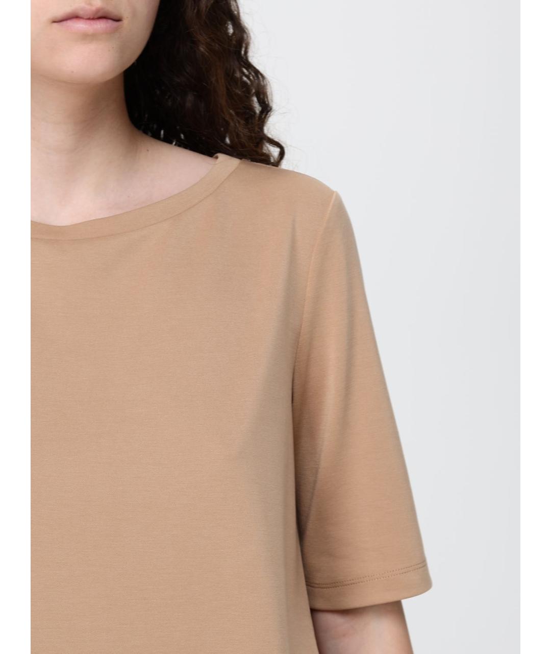 MAX MARA Бежевая футболка, фото 5