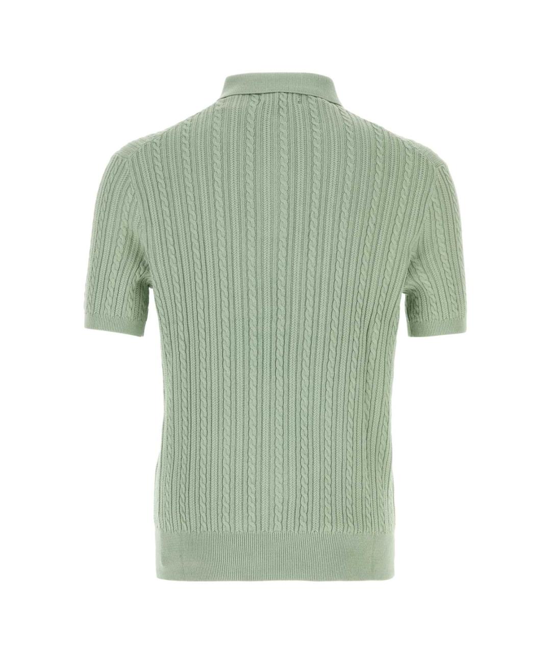 POLO RALPH LAUREN Зеленое хлопковое поло с коротким рукавом, фото 2
