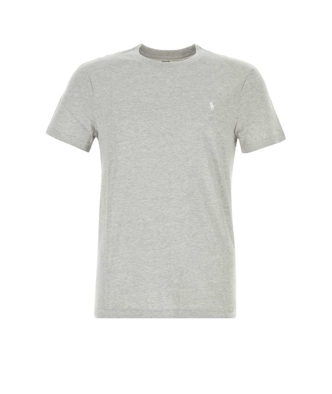POLO RALPH LAUREN Серая хлопковая футболка, фото 1
