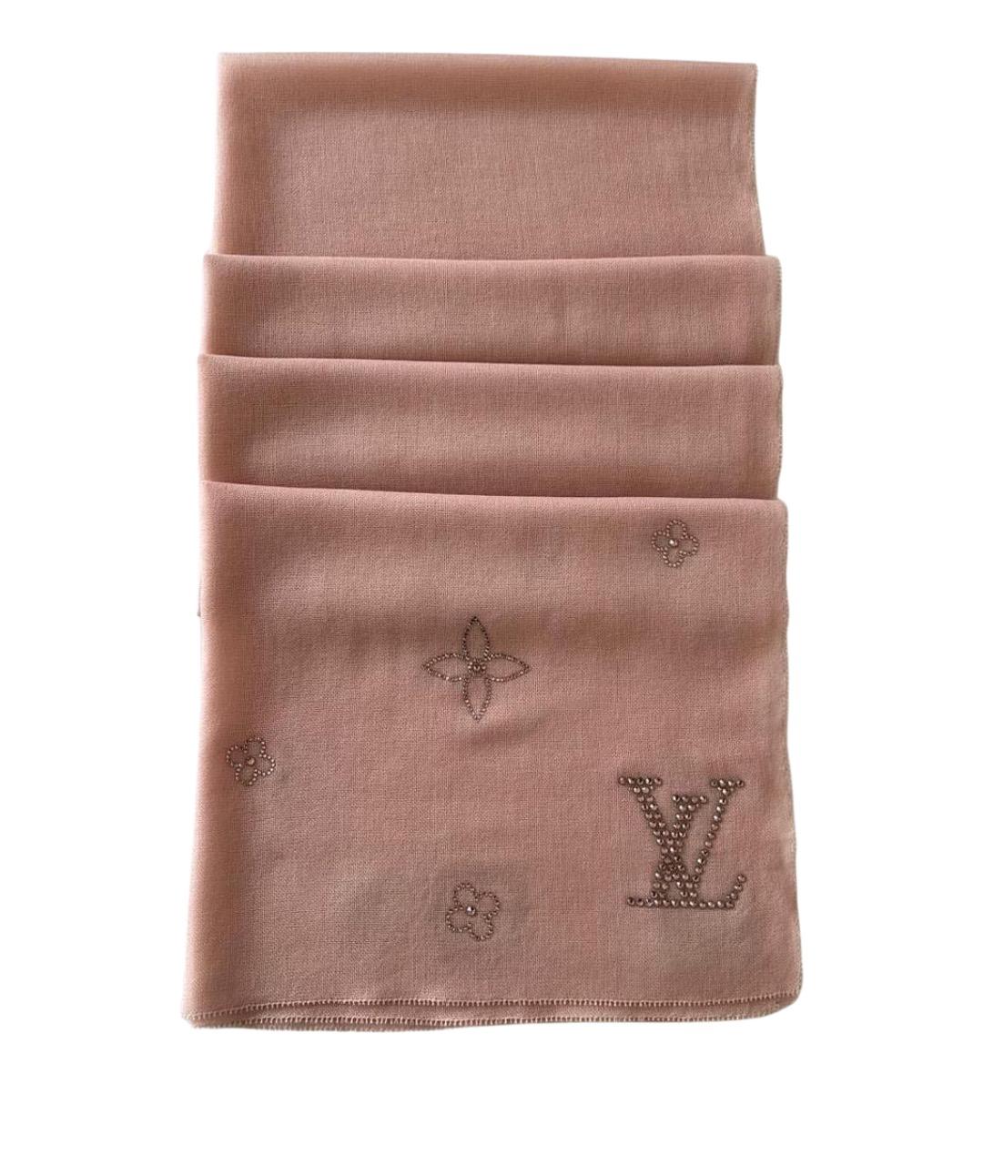 LOUIS VUITTON Розовый шарф, фото 1