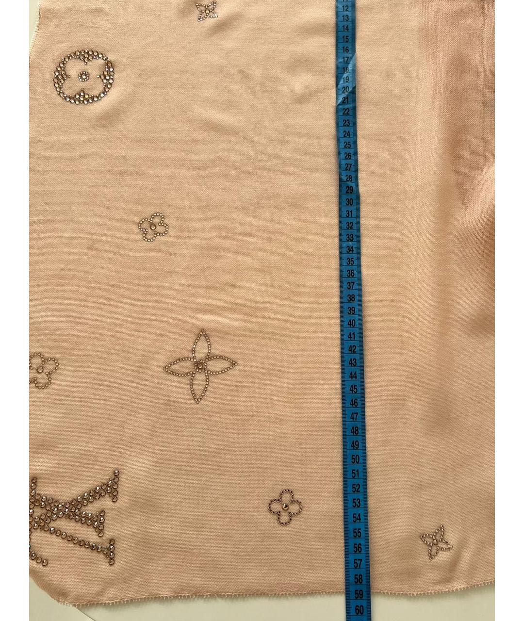 LOUIS VUITTON Розовый шарф, фото 7